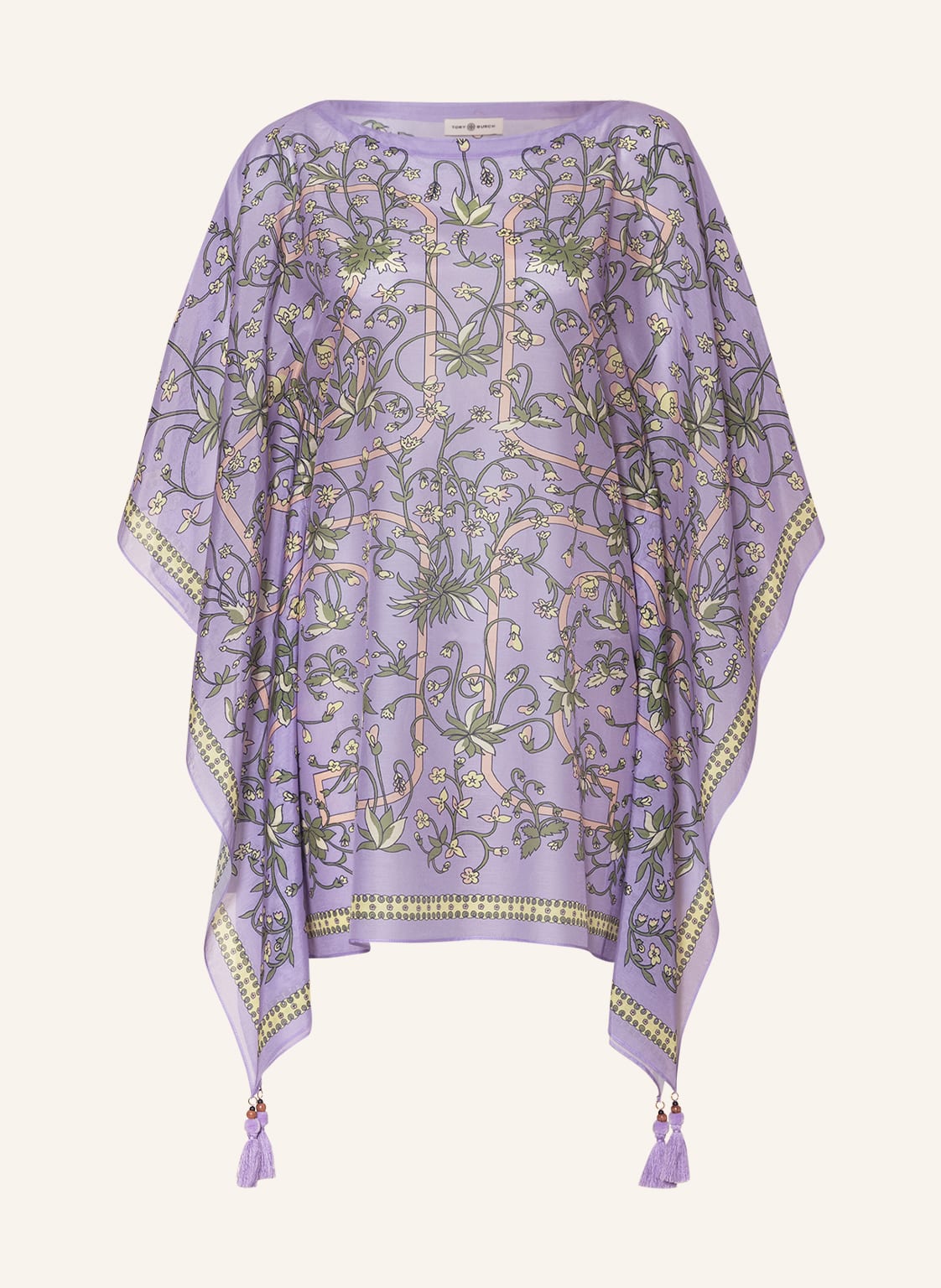 Image of Tory Burch Kaftan Garden Medallion Mit Seide violett