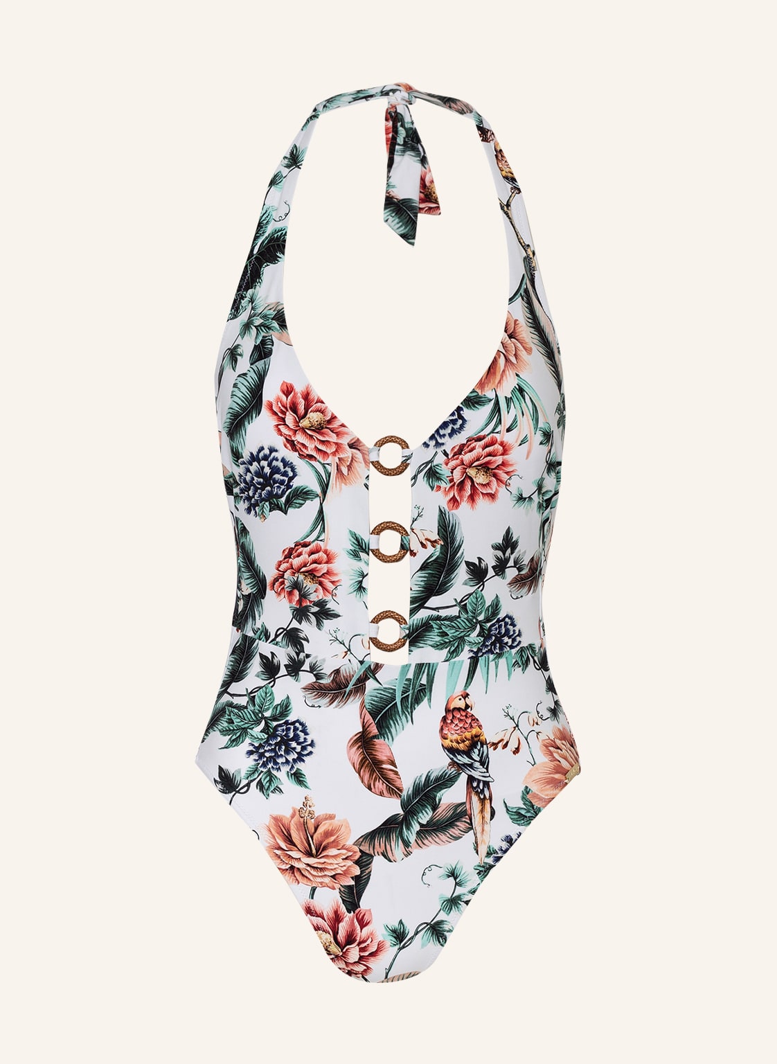 Image of Maryan Mehlhorn Neckholder-Badeanzug weiss