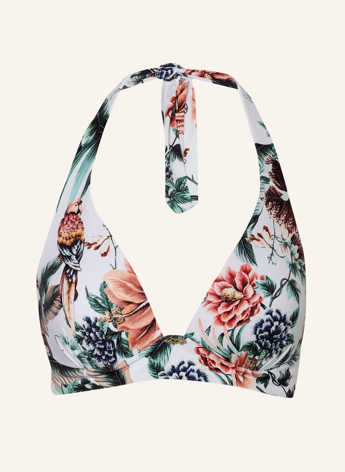 Image of Maryan Mehlhorn Neckholder-Bikini-Top Tropics weiss