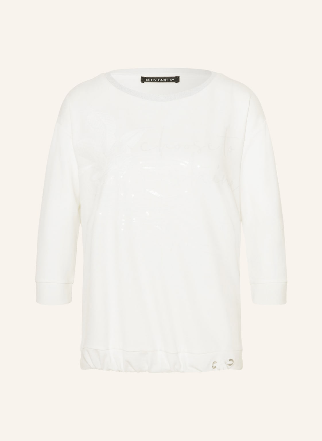 Image of Betty Barclay Shirt Mit 3/4-Arm Und Glitzergarn weiss
