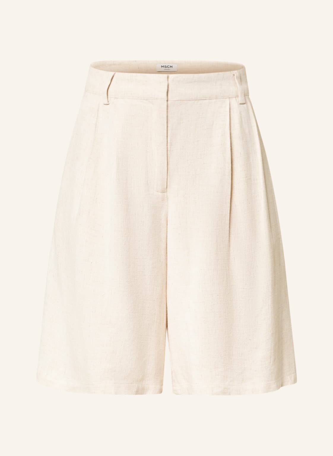 Image of Moss Copenhagen Shorts Mariet Mit Leinen beige