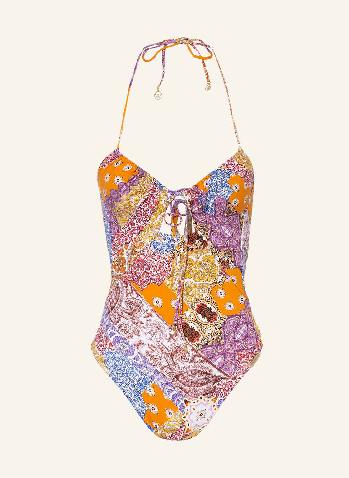 Image of Watercult Neckholder-Badeanzug Boho Heat braun