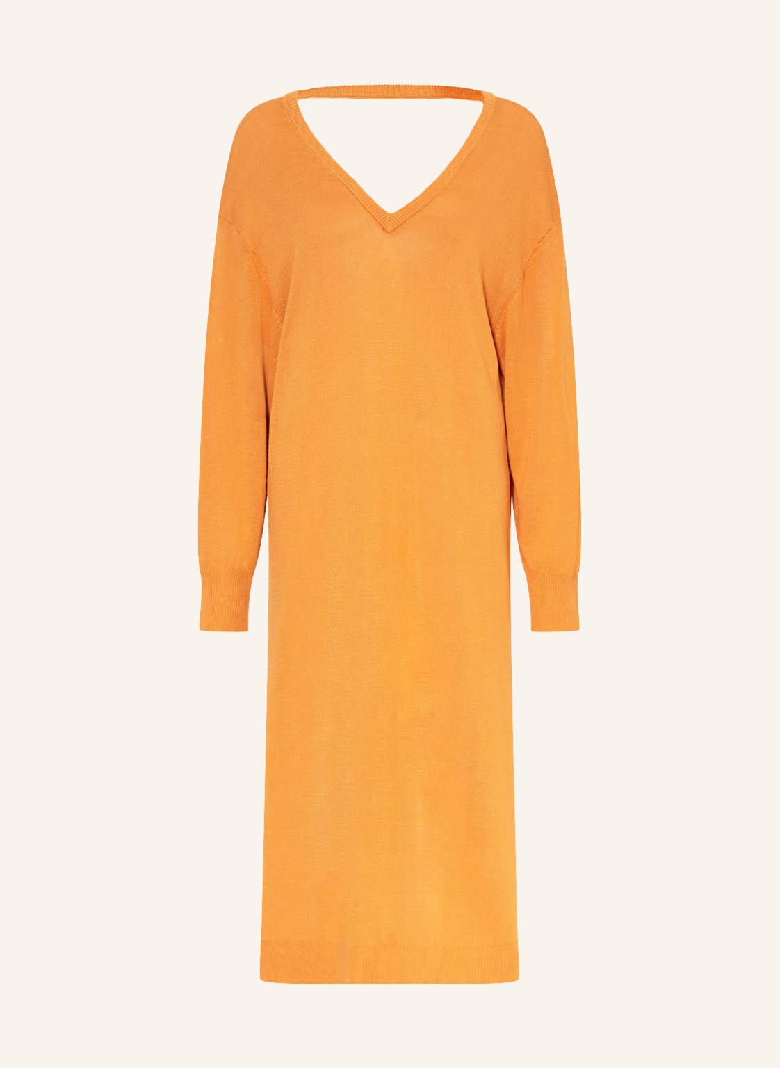 Image of Remain Birger Christensen Strickkleid Topanga Mit Leinen orange