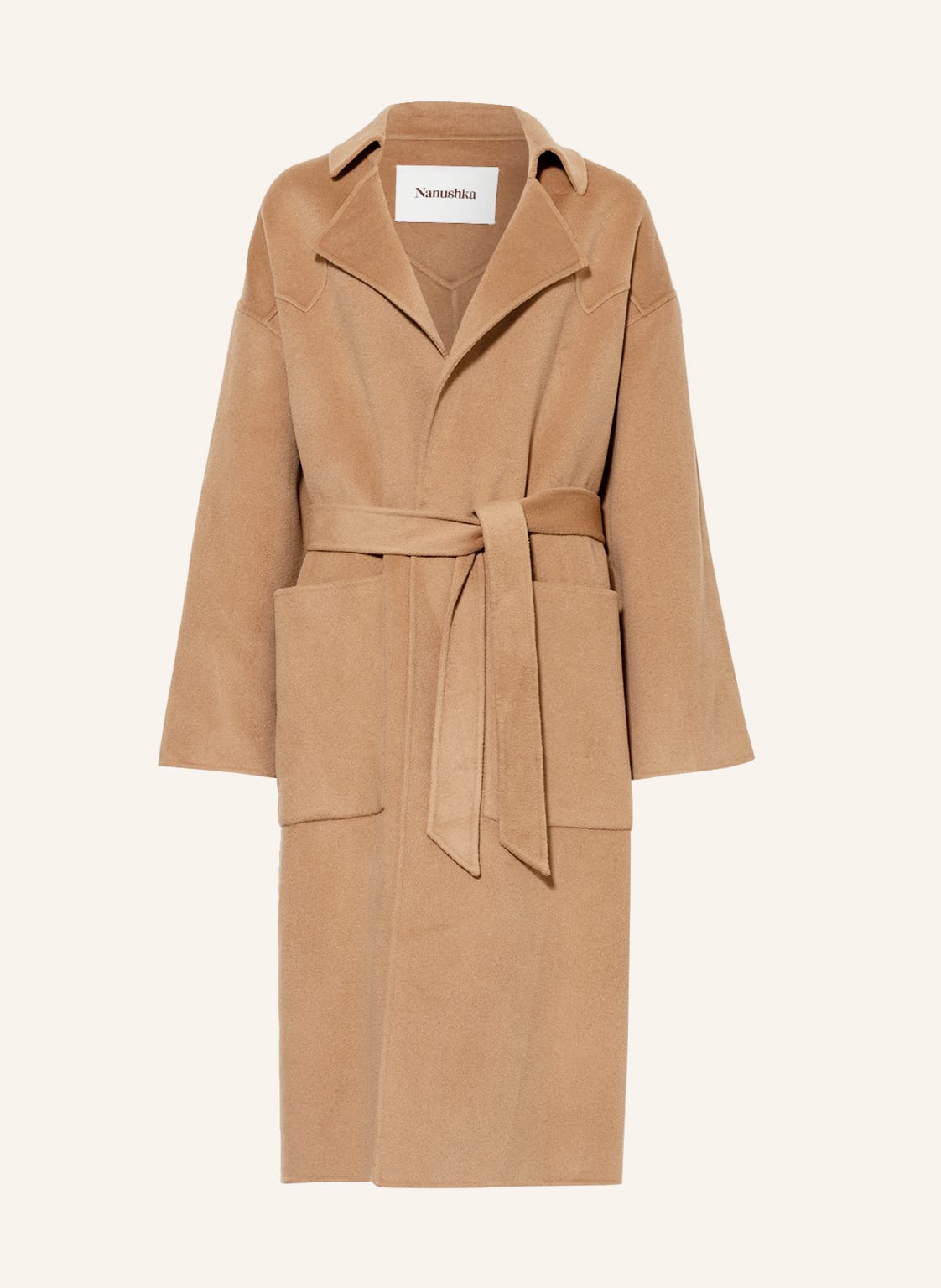 Image of Nanushka Wollmantel Alamo braun