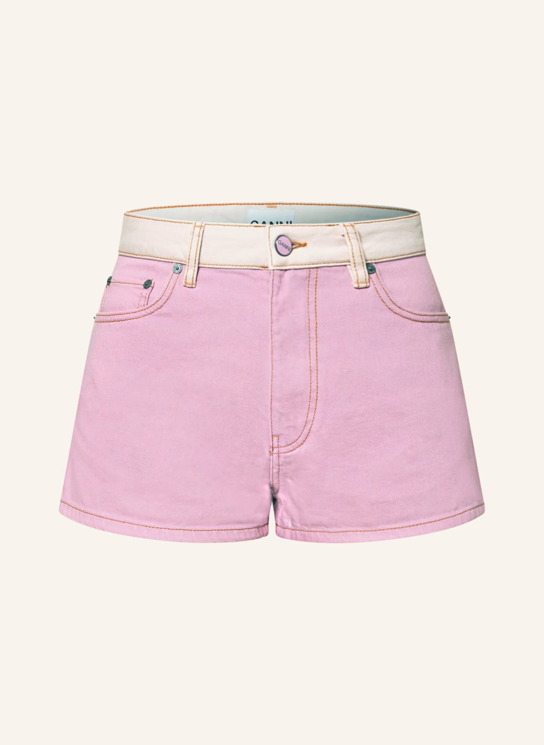 Image of Ganni Jeansshorts violett