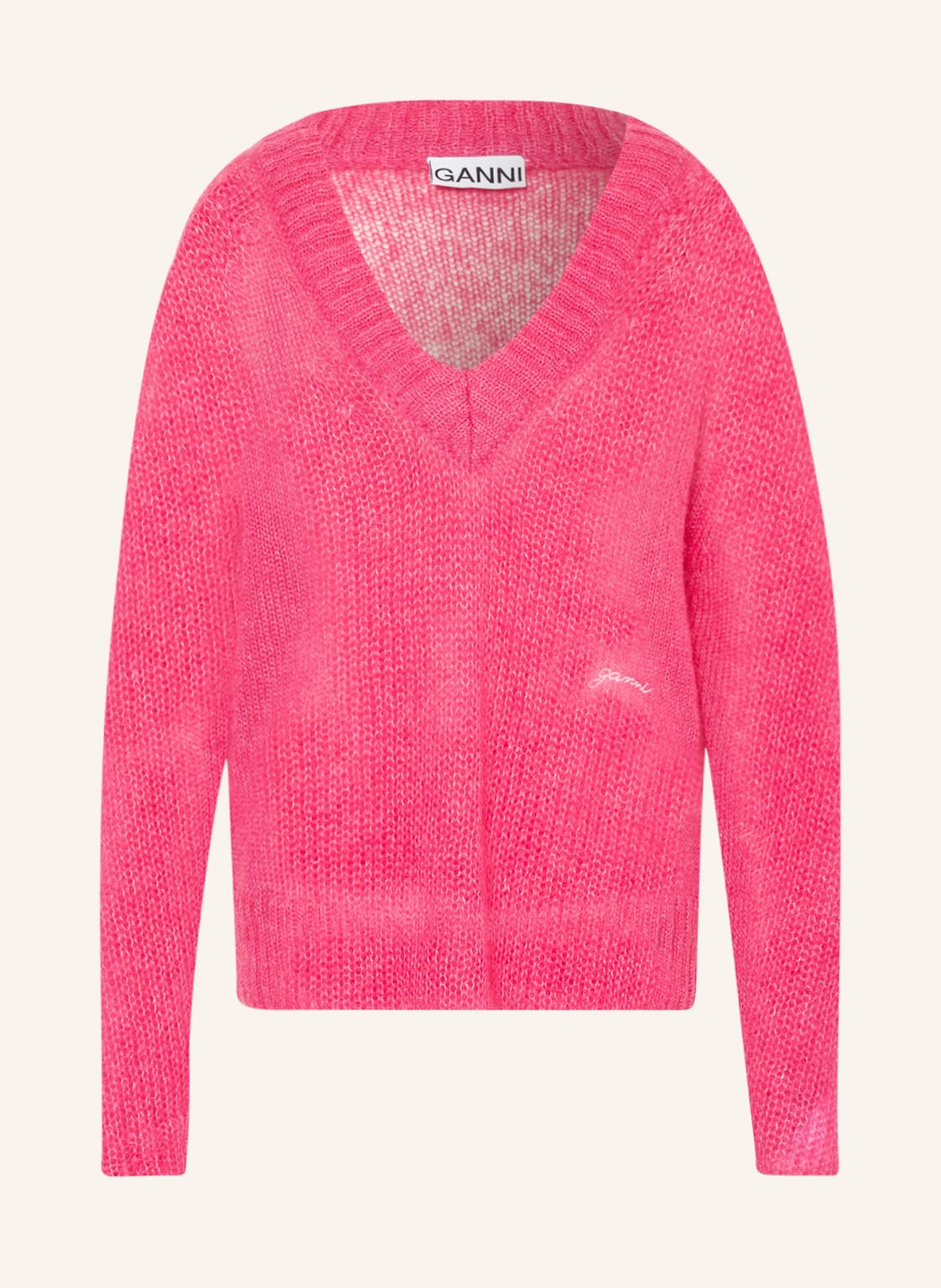 Image of Ganni Pullover Mit Mohair pink