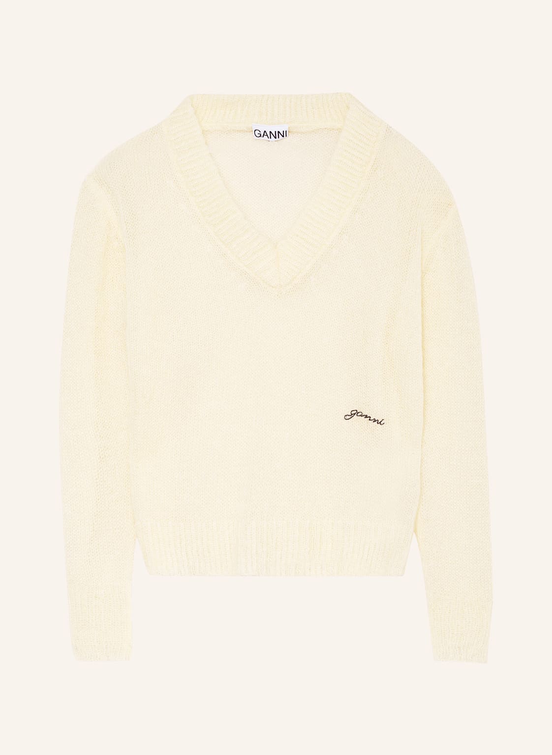 Image of Ganni Pullover Mit Mohair gelb