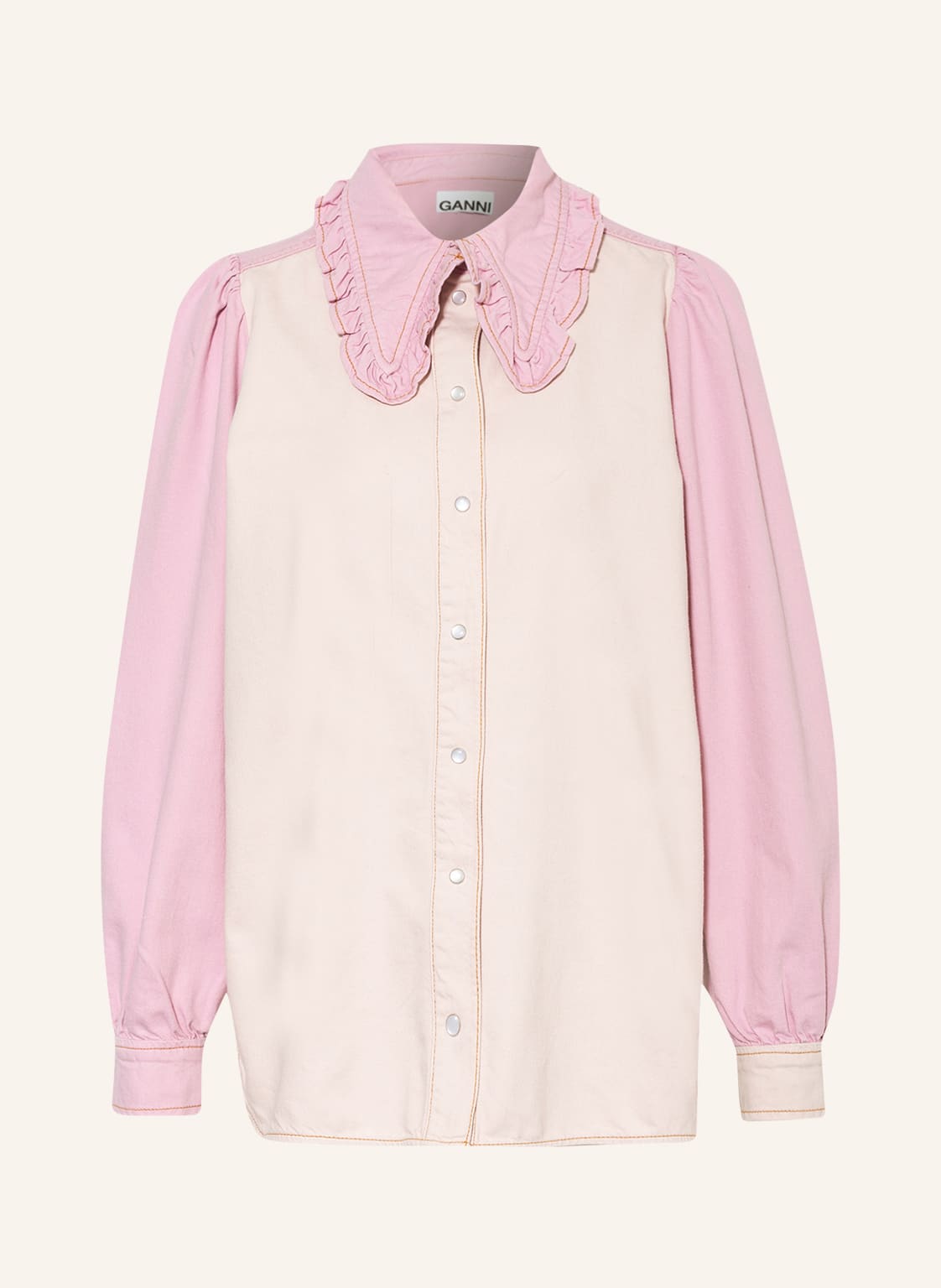 Image of Ganni Jeansbluse violett