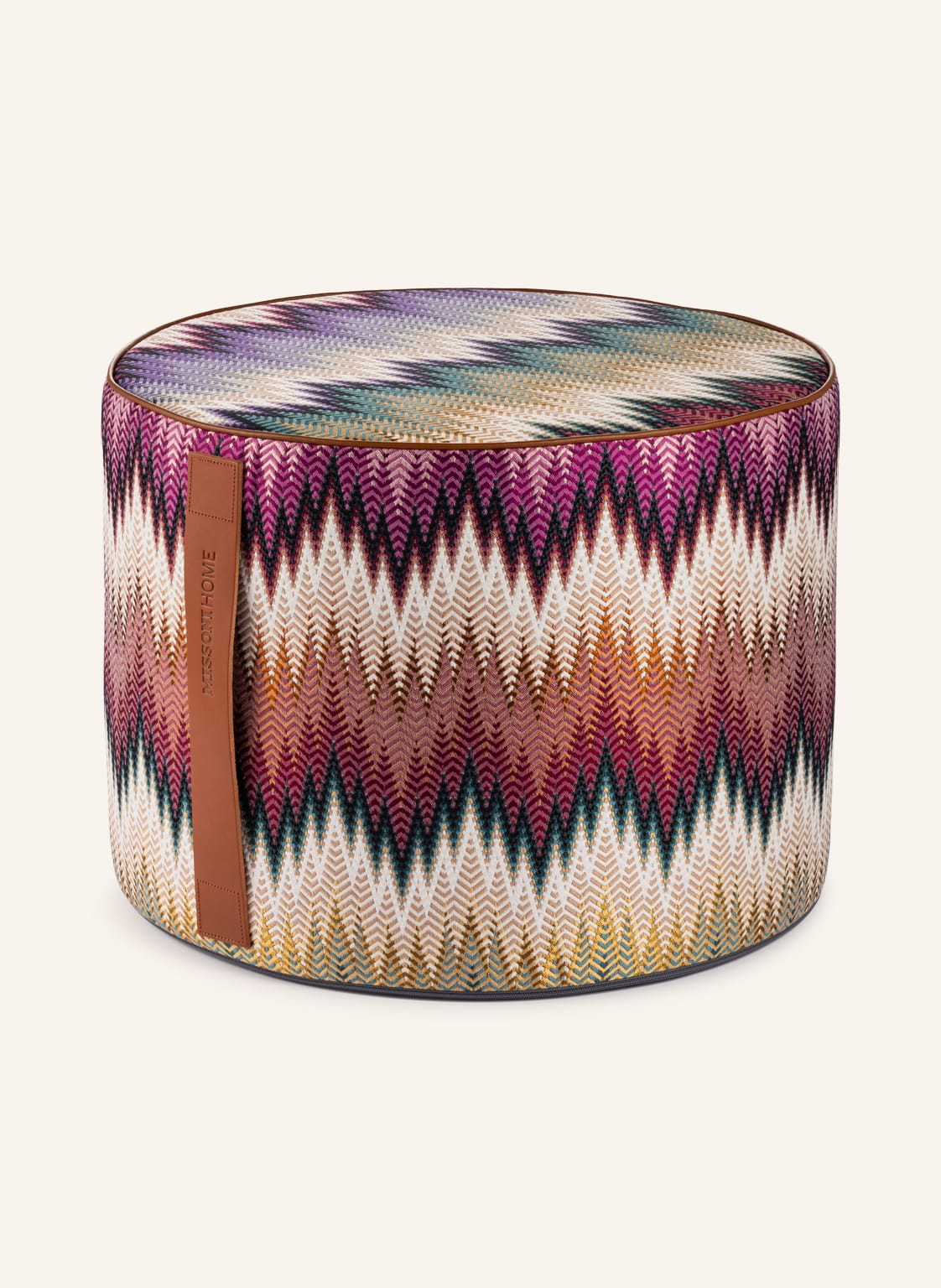 Image of Missoni Home Jacquard-Pouf Phrae beige