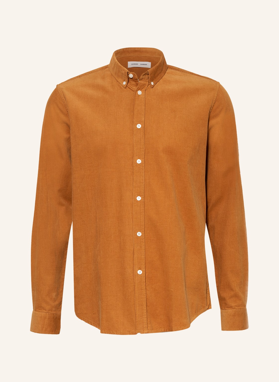 Image of Samsøe Samsøe Cordhemd Liam Comfort Fit orange