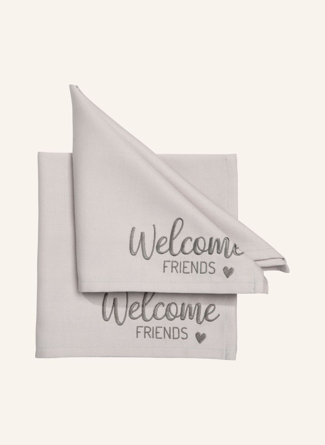 Image of Pichler 2er-Set Stoffservietten grau