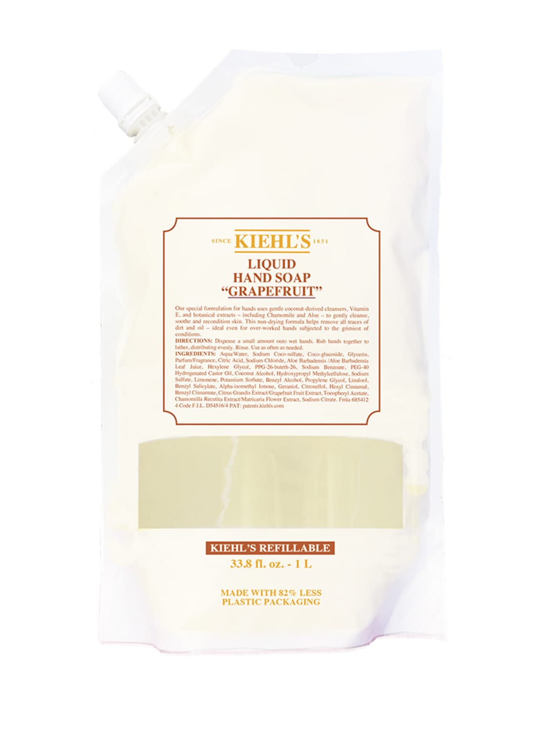 Image of Kiehl's Liquid Hand Soap Grapefruit Refill Flüssigseife 1000 ml