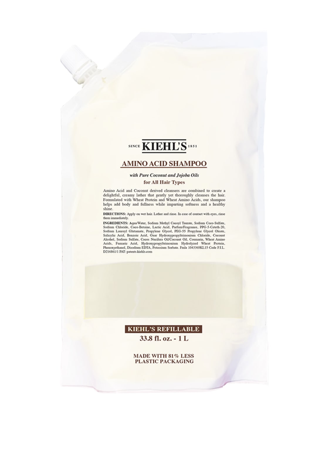Image of Kiehl's Amino Acid Shampoo Refill Shampoo 1000 ml