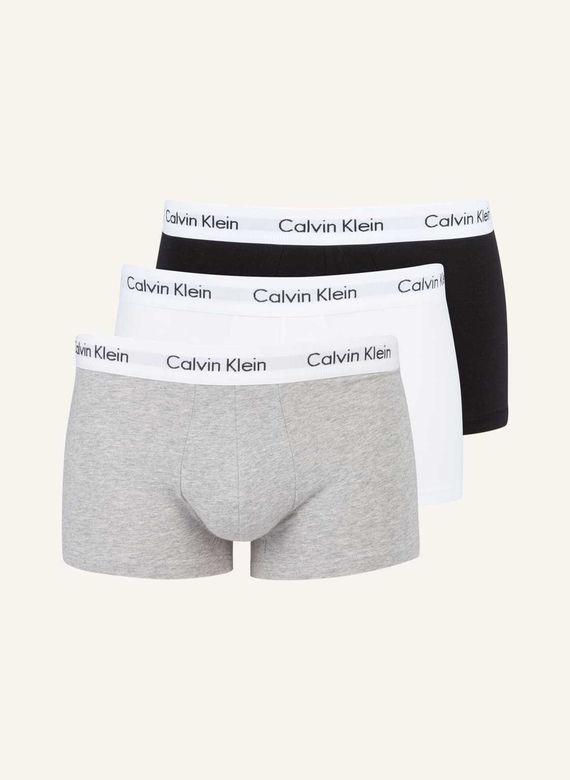 Image of Calvin Klein 3er-Pack Boxershorts Cotton Stretch Low Rise weiss