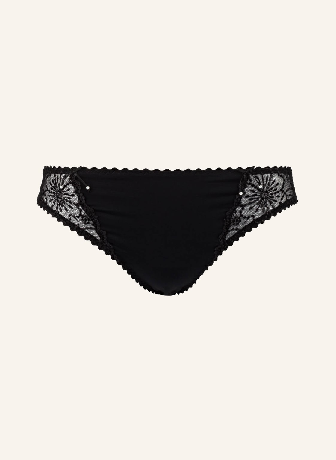 Image of Marie Jo Slip Jane Mit Schmuckperlen schwarz