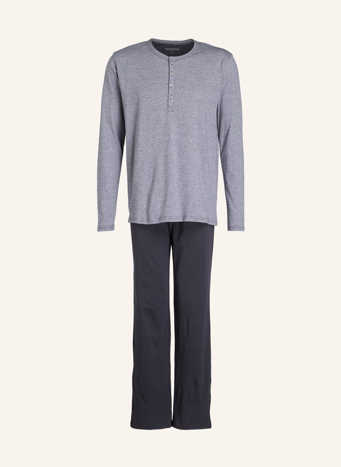 Image of Schiesser Schlafanzug grau