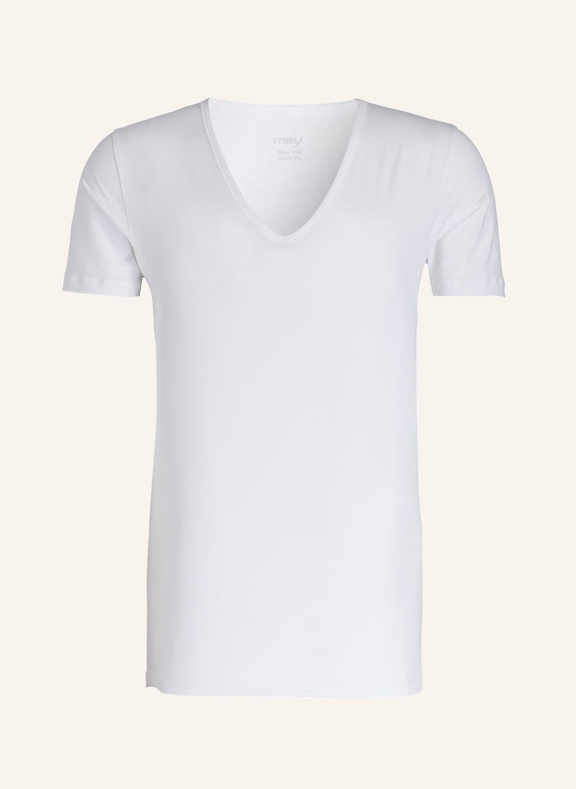 Image of Mey V-Shirt Serie Dry Cotton Slim Fit weiss