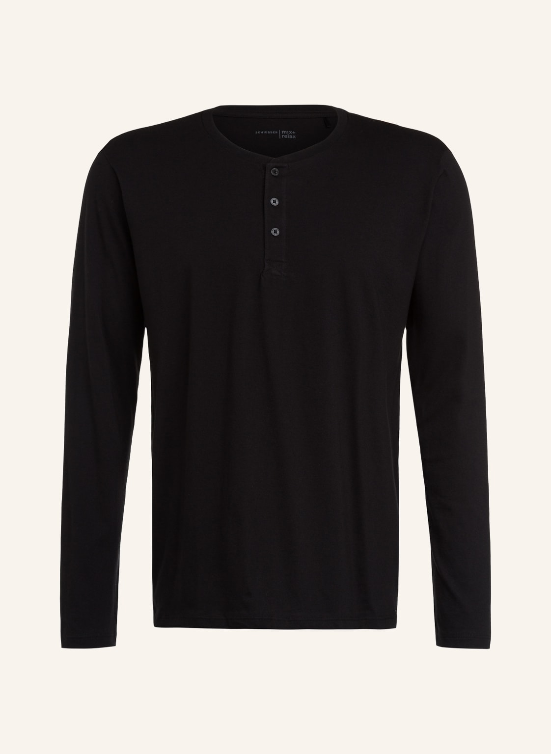Image of Schiesser Schlafshirt Mix+Relax schwarz