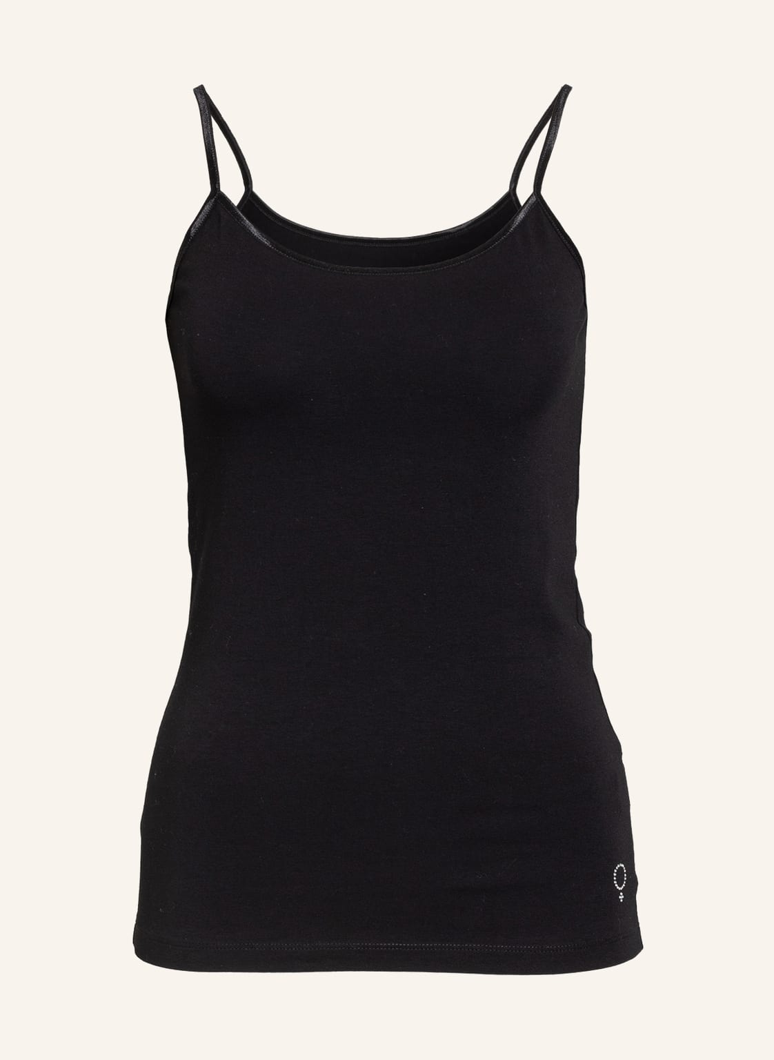 Image of Boviva Top Mit Schmucksteinbesatz schwarz