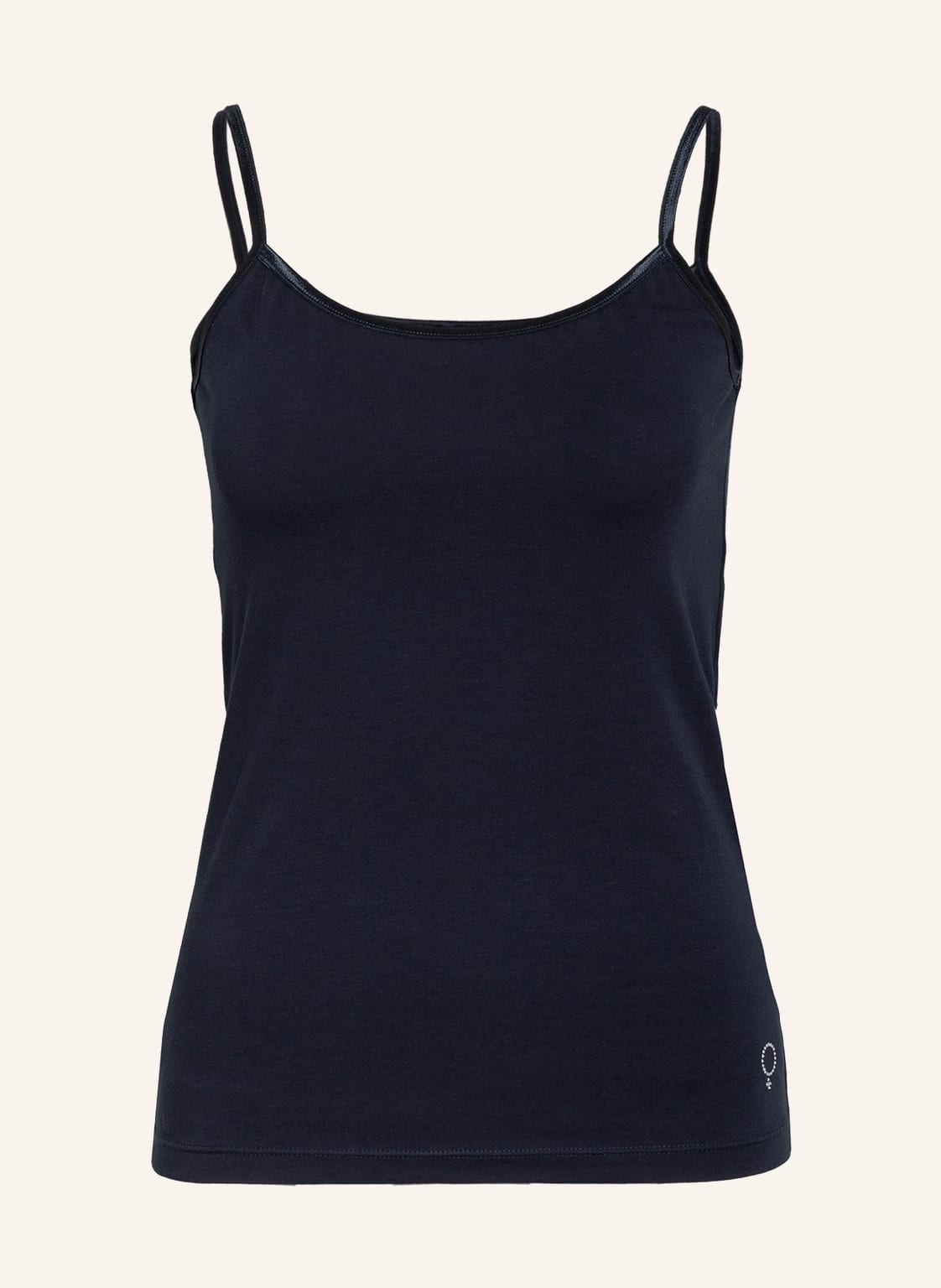 Image of Boviva Top Mit Schmucksteinbesatz blau