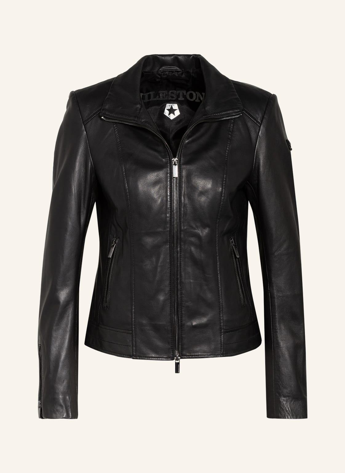 Image of Milestone Lederjacke Trina schwarz
