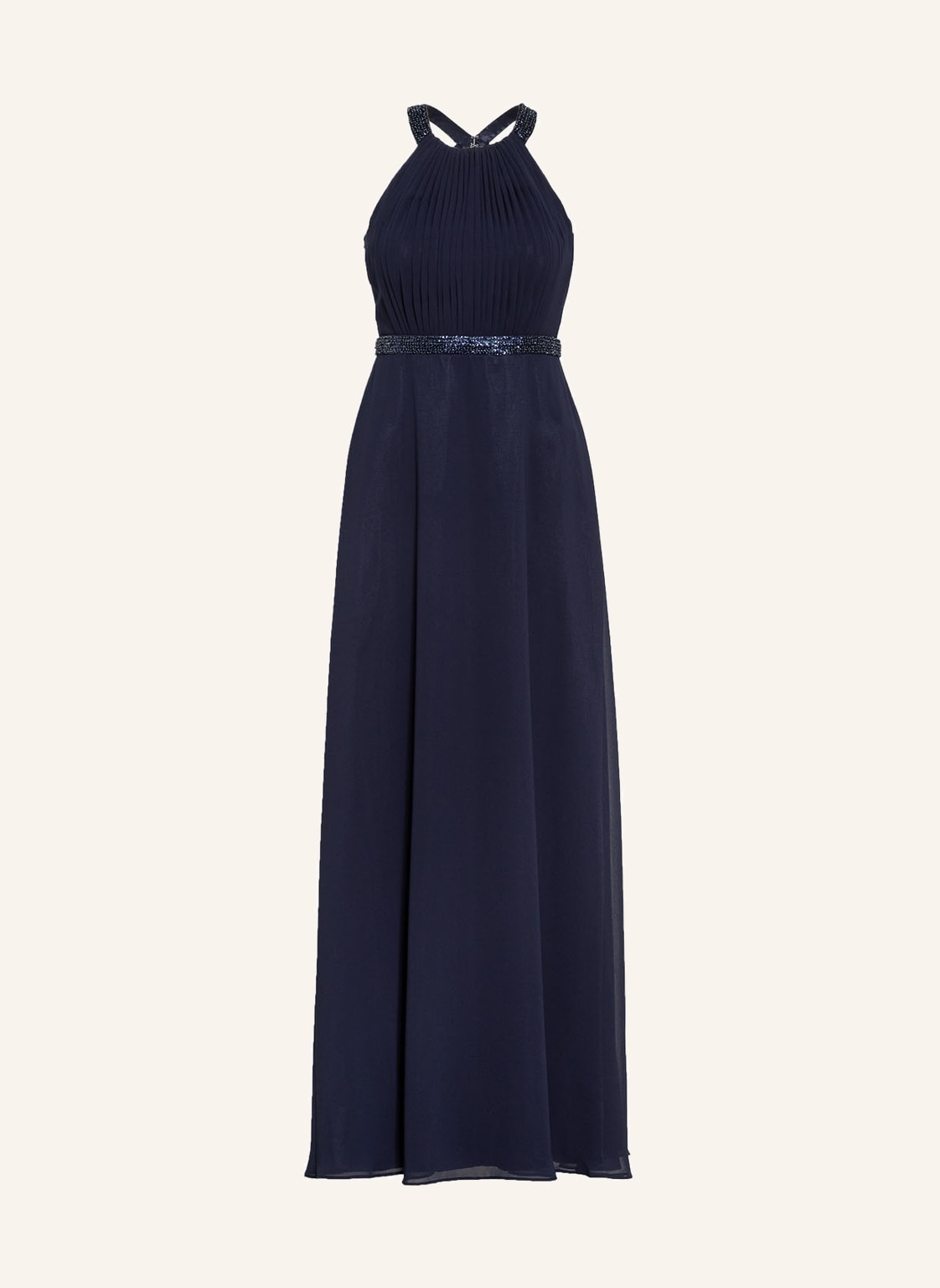 Image of Vm Vera Mont Abendkleid Mit Schmucksteinen blau