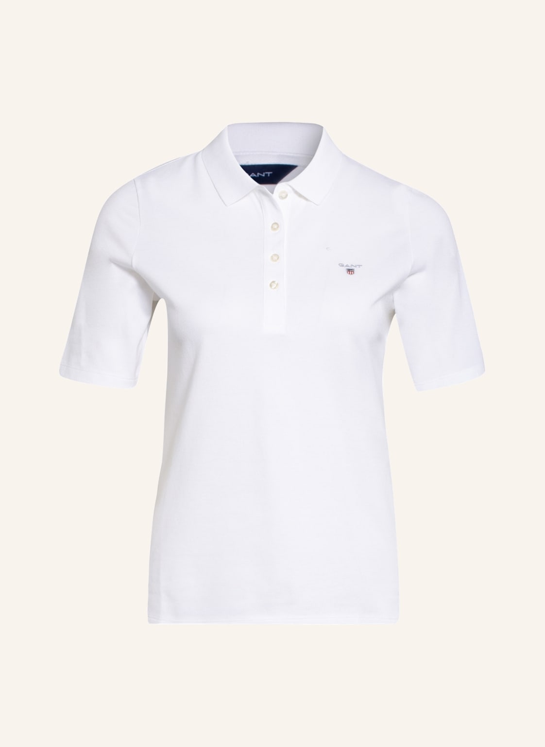 Image of Gant Piqué-Poloshirt weiss