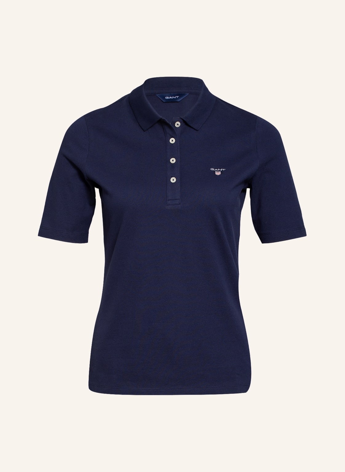 Image of Gant Piqué-Poloshirt blau