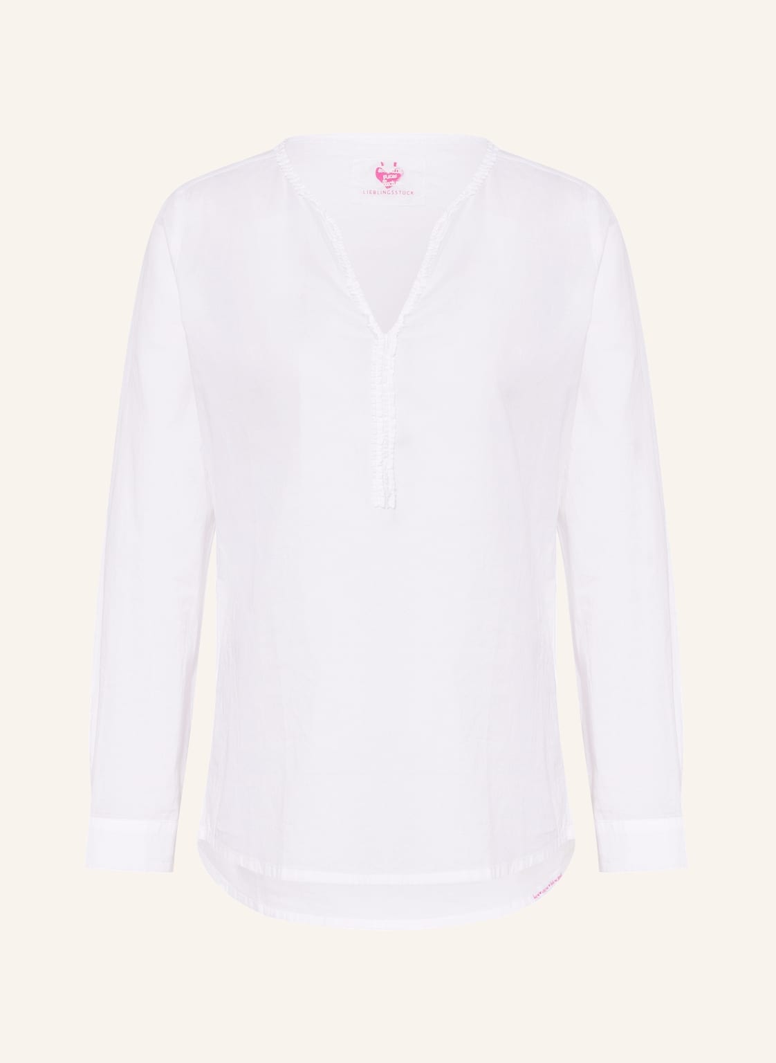 Image of Lieblingsstück Blusenshirt Rosemarie Mit Rüschenbesatz weiss