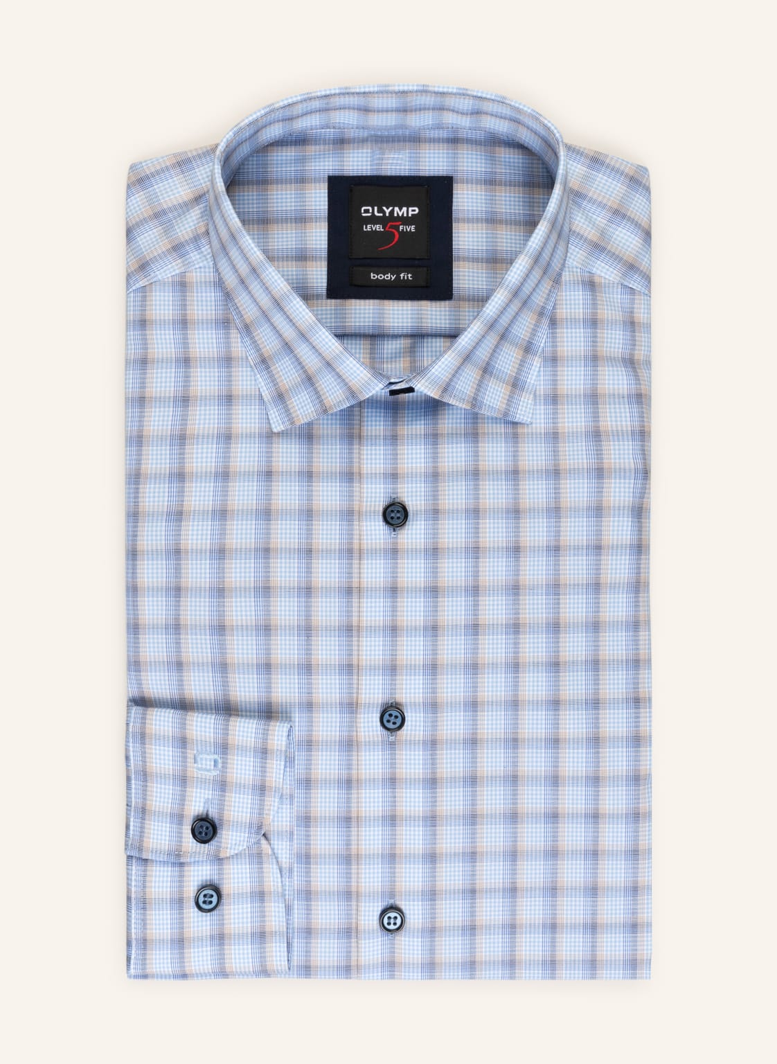 Image of Olymp Hemd Level Five 24/Seven Body Fit braun