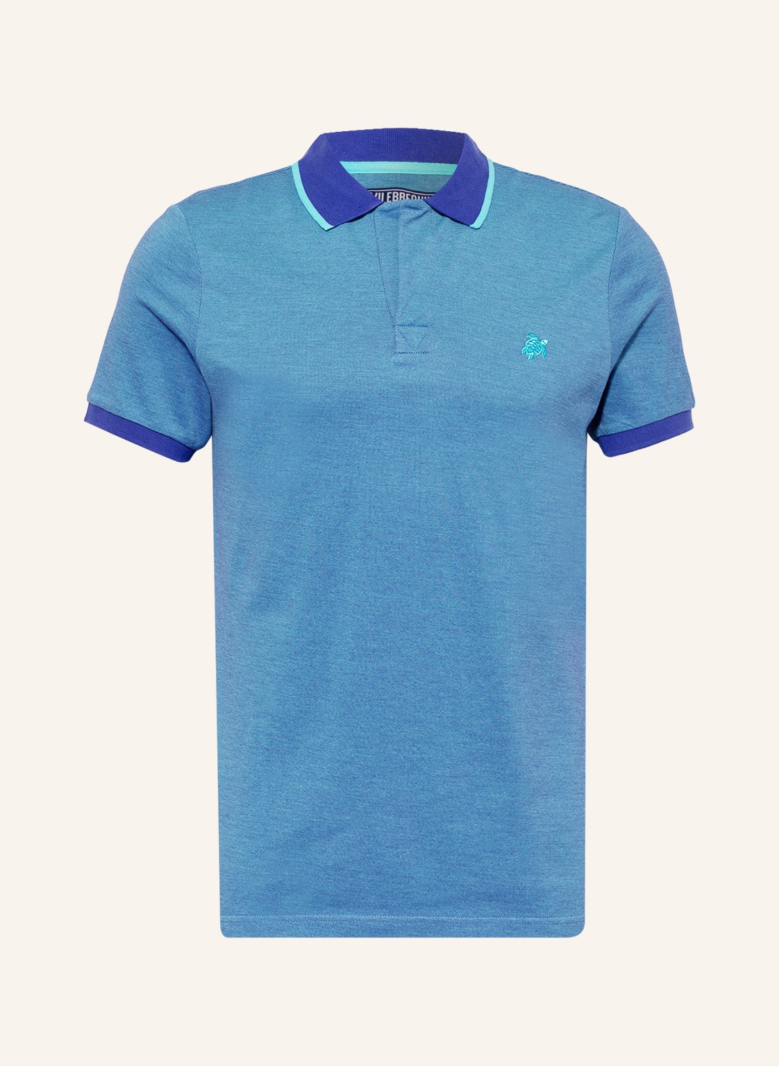 Image of Vilebrequin Piqué-Poloshirt Palatin blau