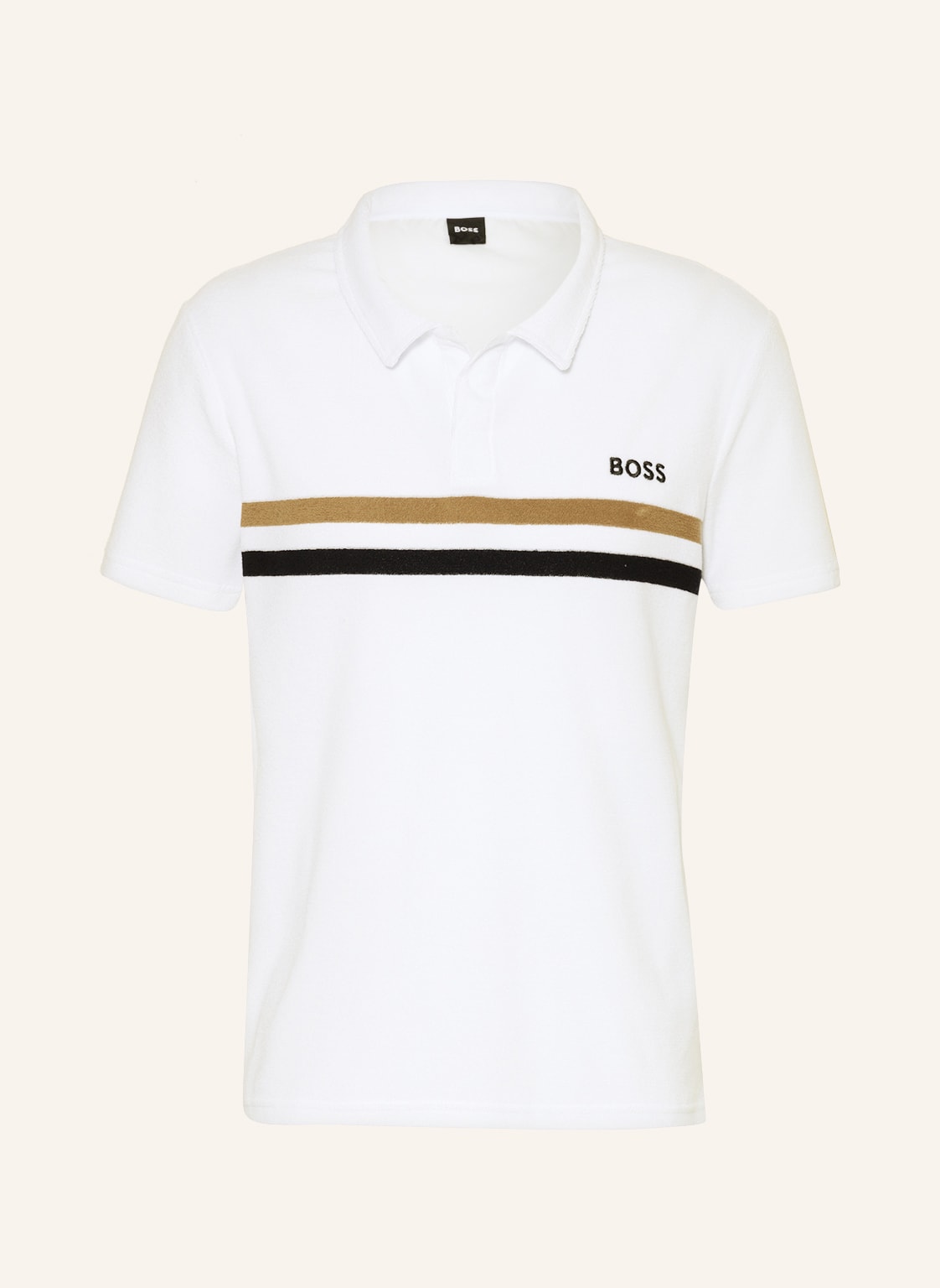 Image of Boss Frottee-Poloshirt Terry weiss