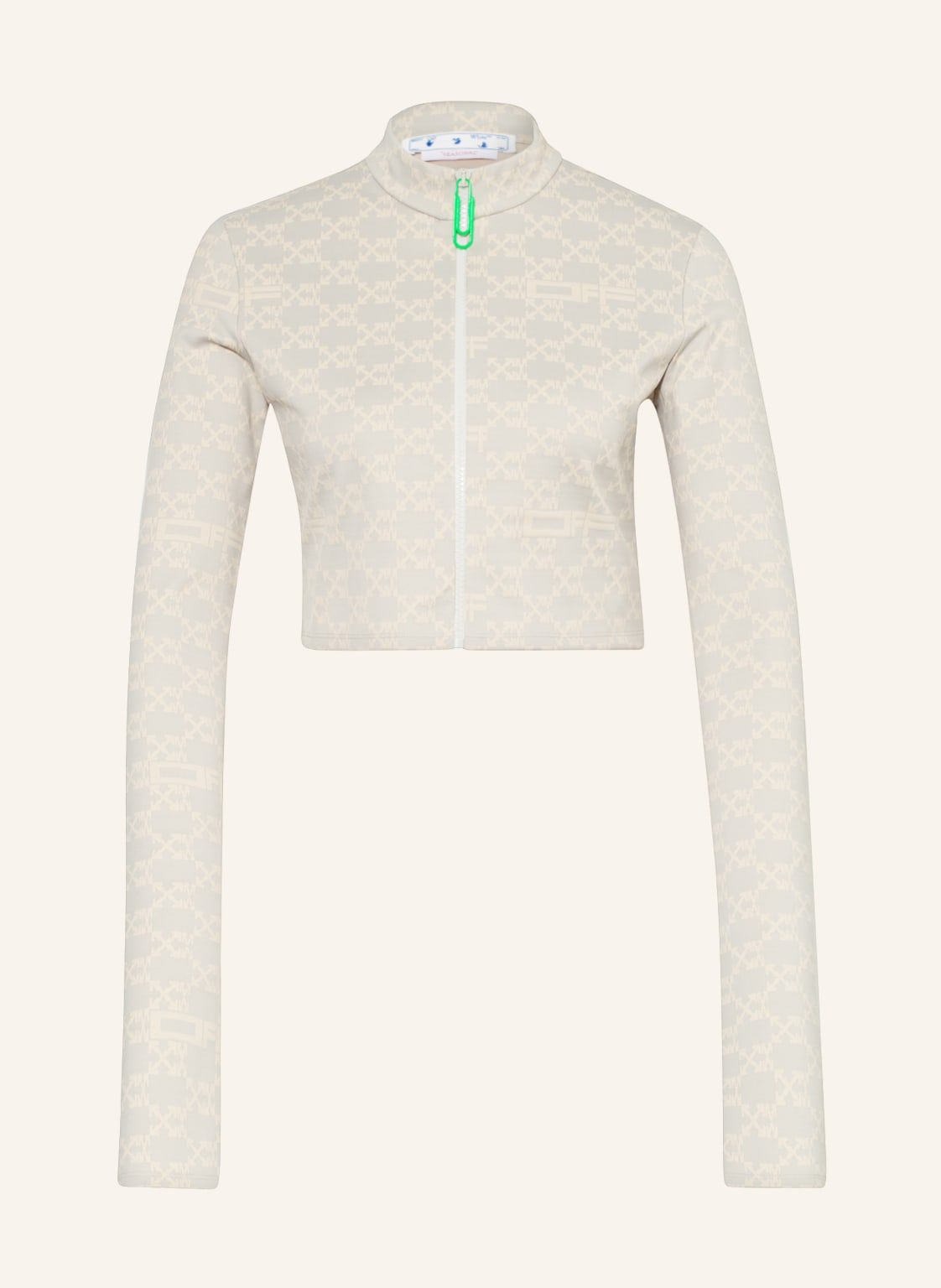 Image of Off-White Cropped-Jacke grau