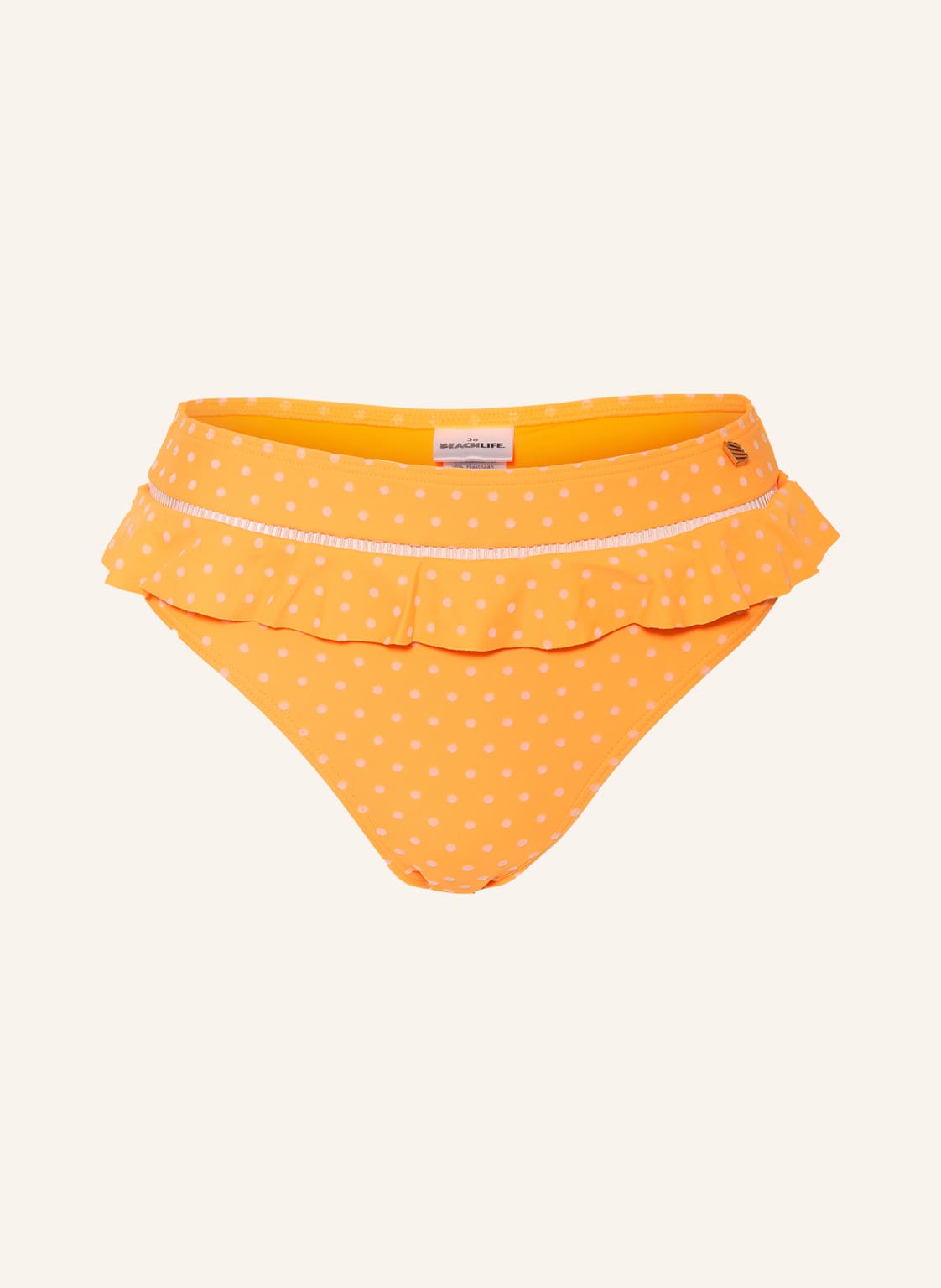 Image of Beachlife High-Waist-Bikini-Hose Velvet Dot orange