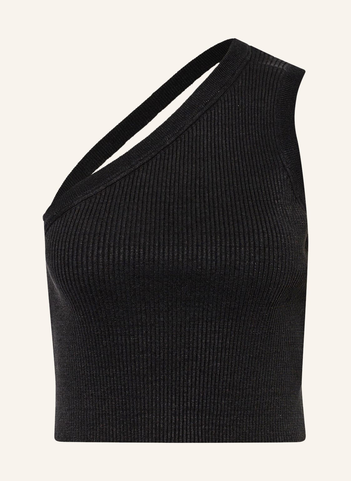 Image of Jacquemus Stricktop La Maille Ascu Mit Leinen schwarz