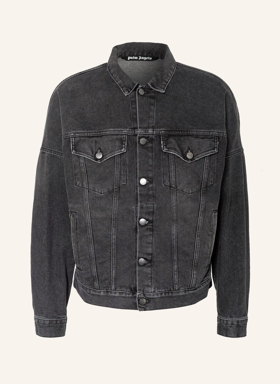 Image of Palm Angels Jeansjacke schwarz