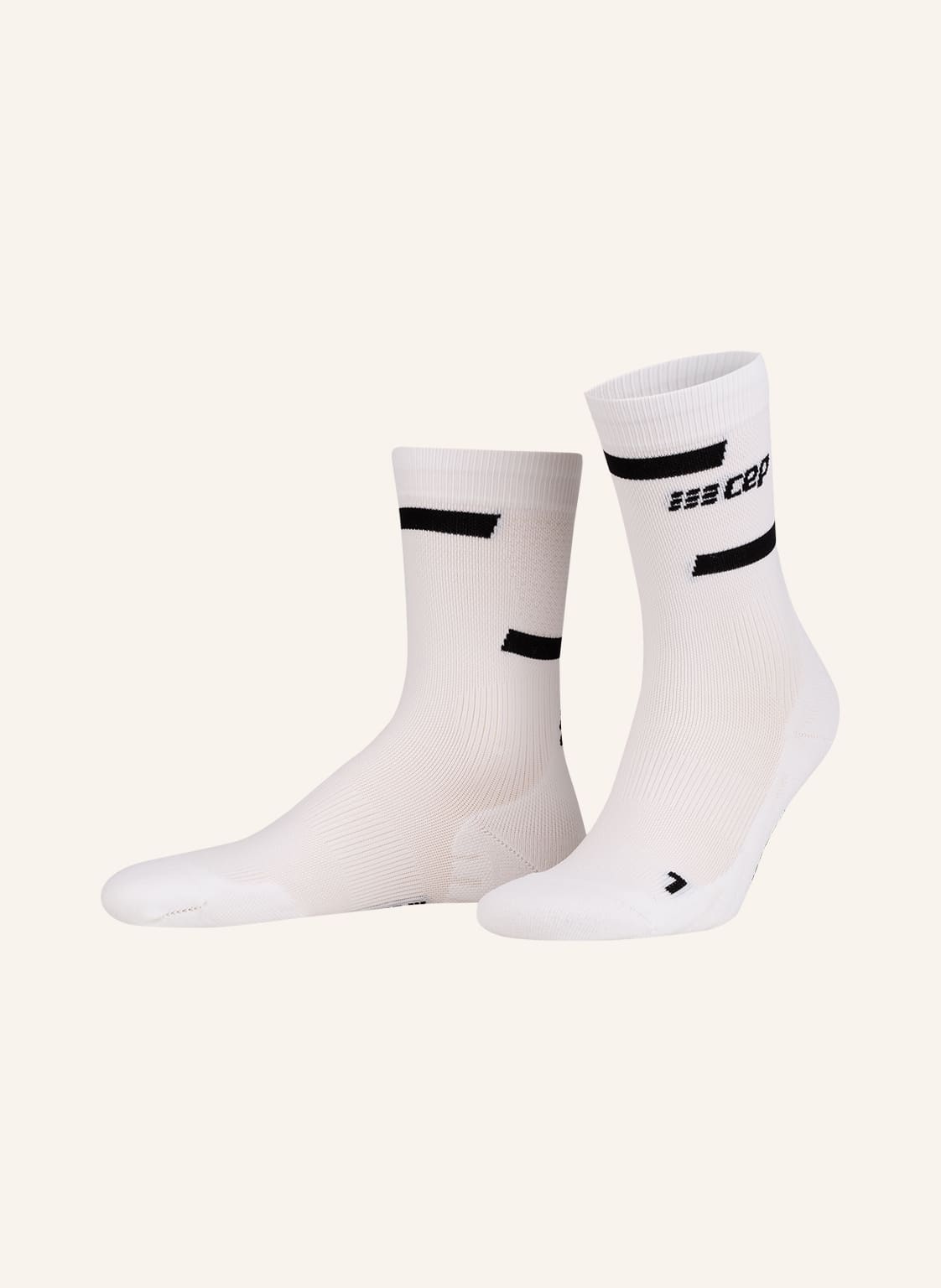 Image of Cep Laufsocken The Run Compression Socks 4.0 Mid Cut weiss