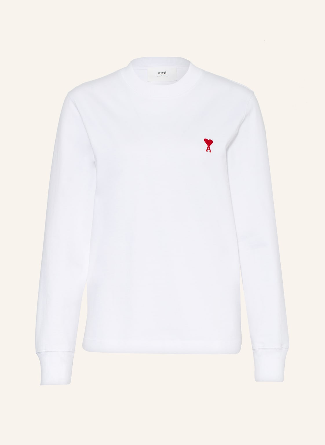 Image of Ami Paris Longsleeve weiss