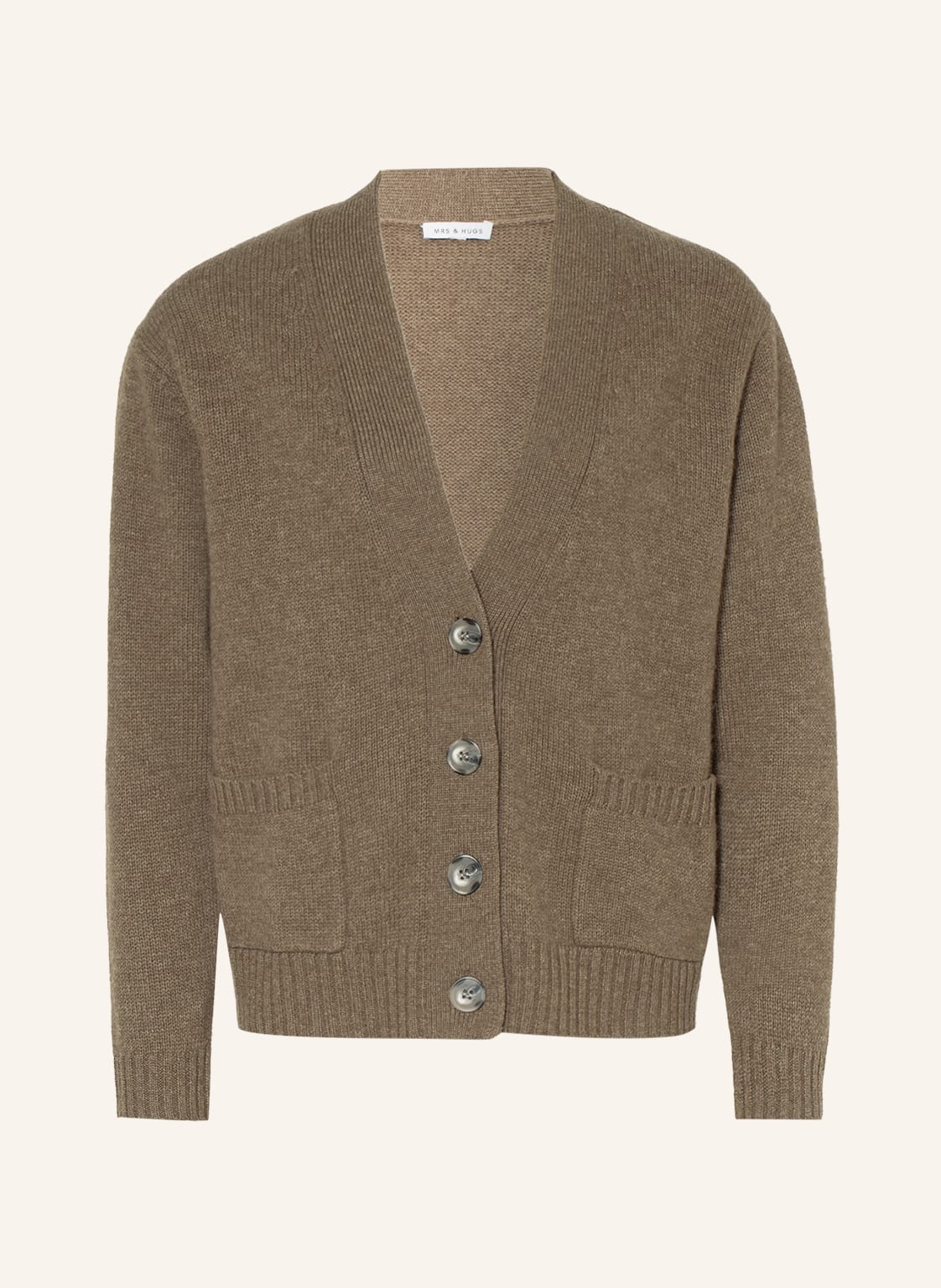 Image of Mrs & Hugs Strickjacke Mit Cashmere gruen