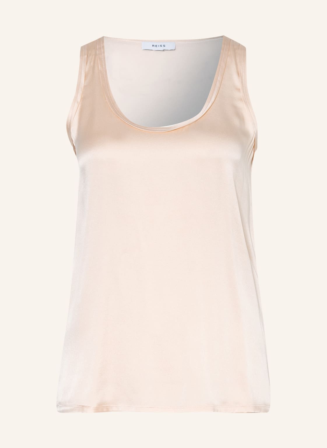 Image of Reiss Top Riley Im Materialmix beige