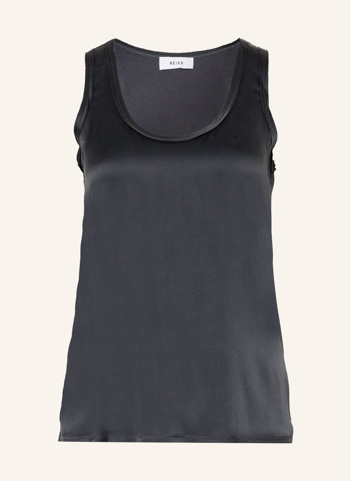 Image of Reiss Top Riley Im Materialmix blau
