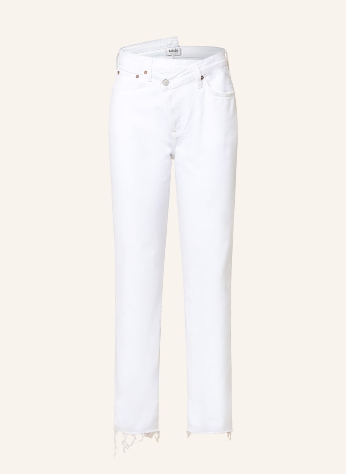 Image of Agolde Straight Jeans Criss Cross weiss
