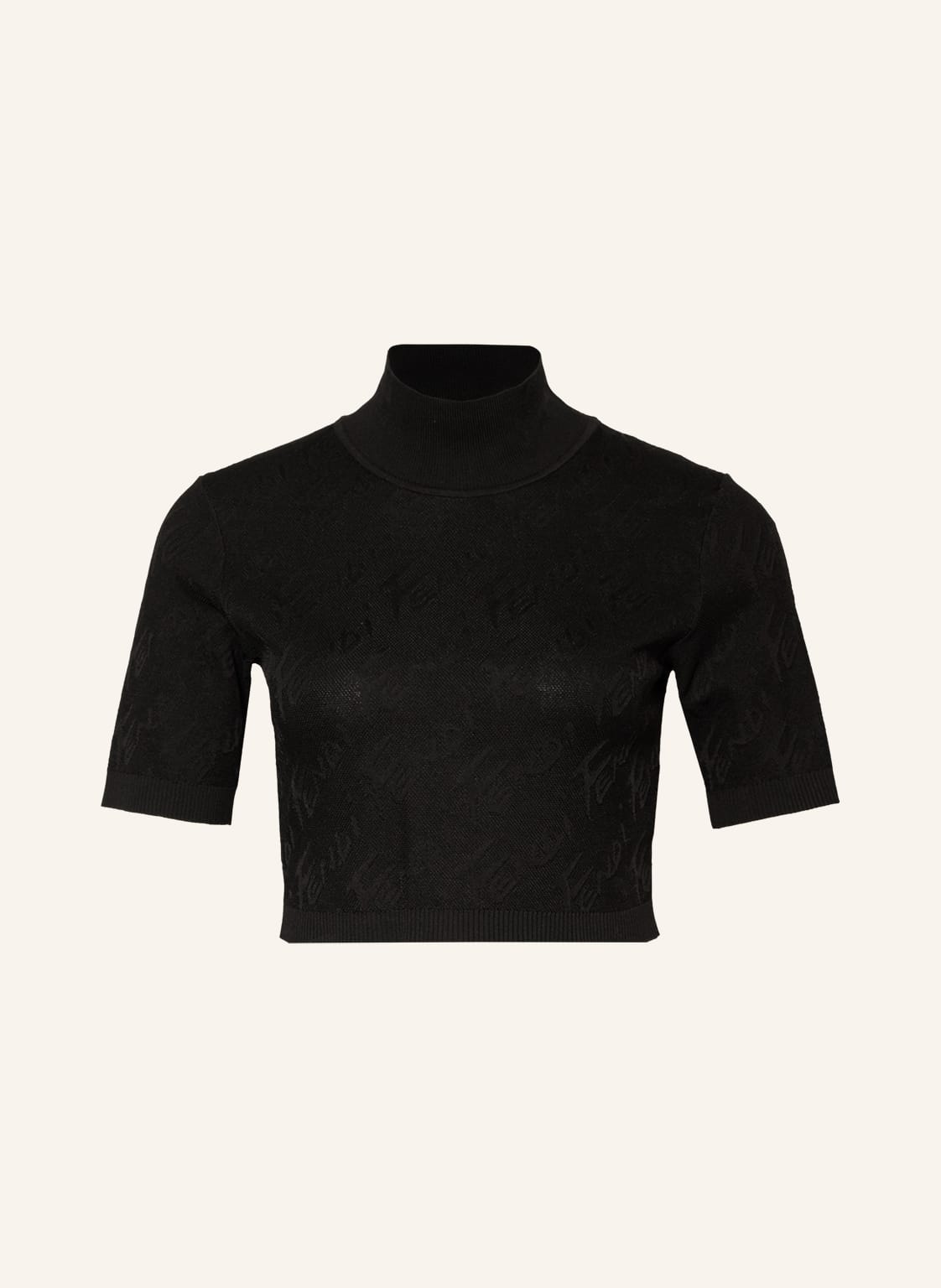 Image of Fendi Cropped-Strickshirt schwarz