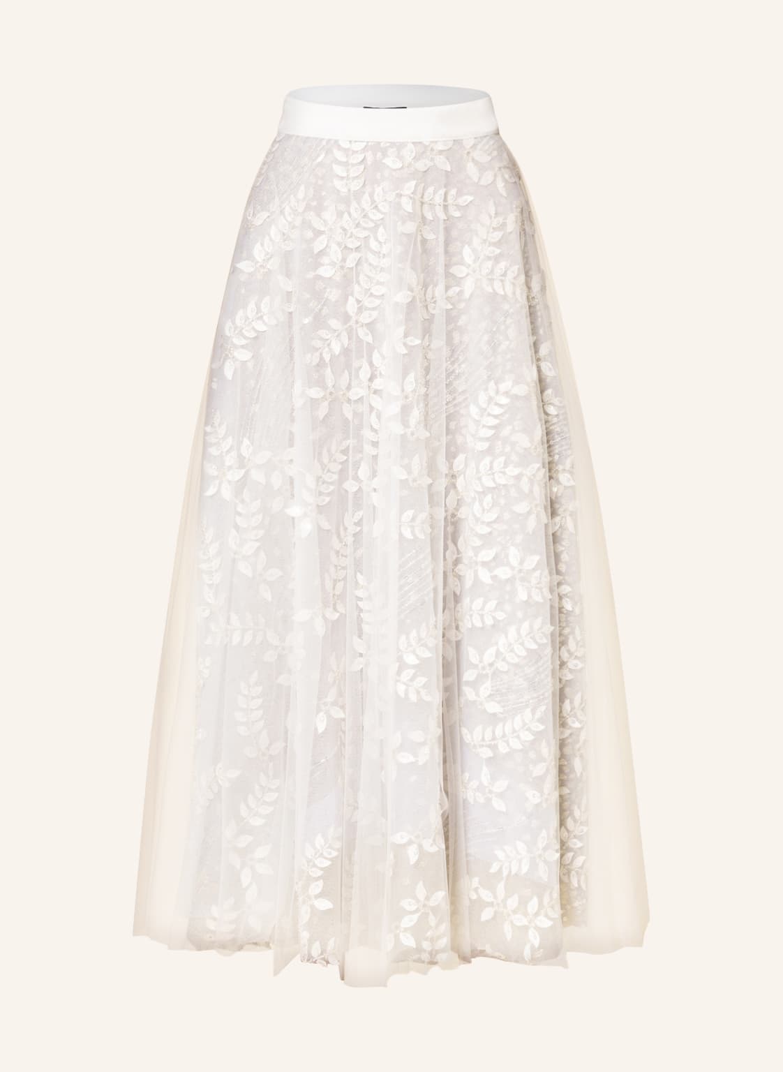 Image of Talbot Runhof Tüllrock hessa9 Mit Perlen Und Pailletten weiss