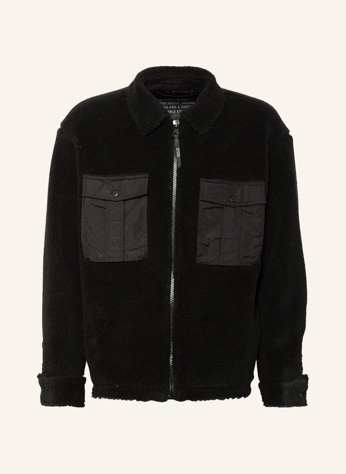 Image of Drykorn Overjacket Leeno Im Materialmix schwarz