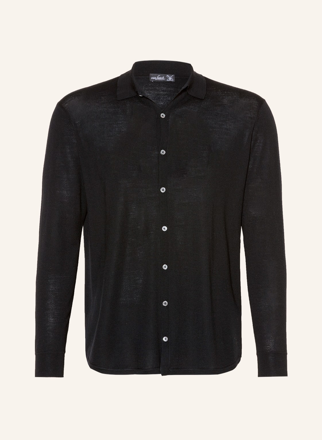 Image of Van Laack Strickhemd Safino Comfort Fit schwarz