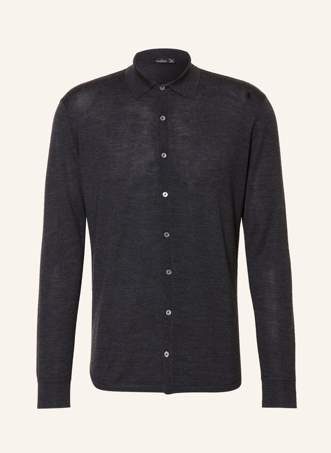 Image of Van Laack Strickhemd Safino Comfort Fit grau