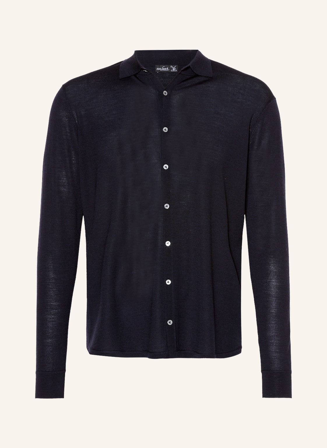 Image of Van Laack Strickhemd Safino Comfort Fit blau