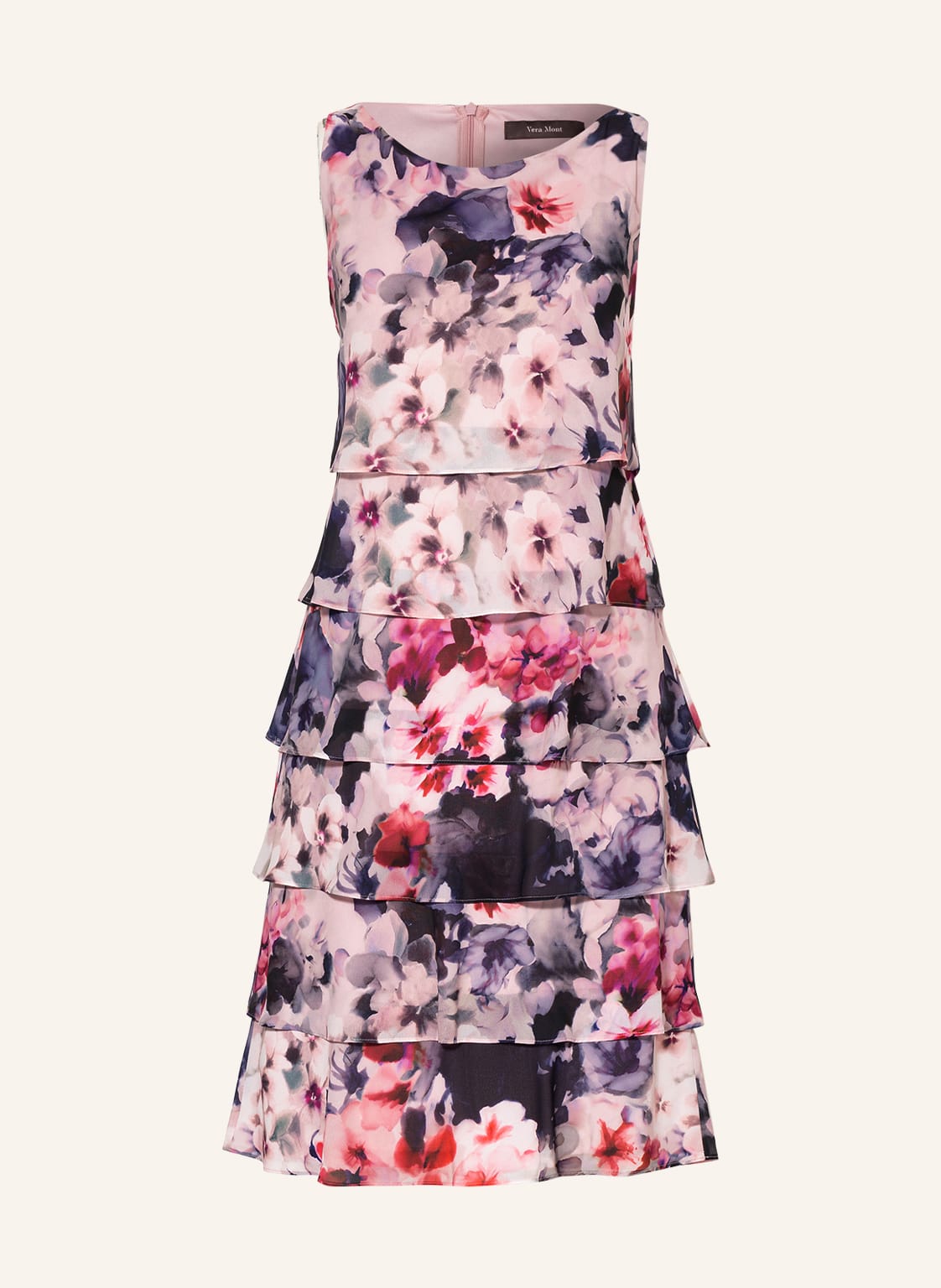 Image of Vera Mont Kleid Mit Volants rosa