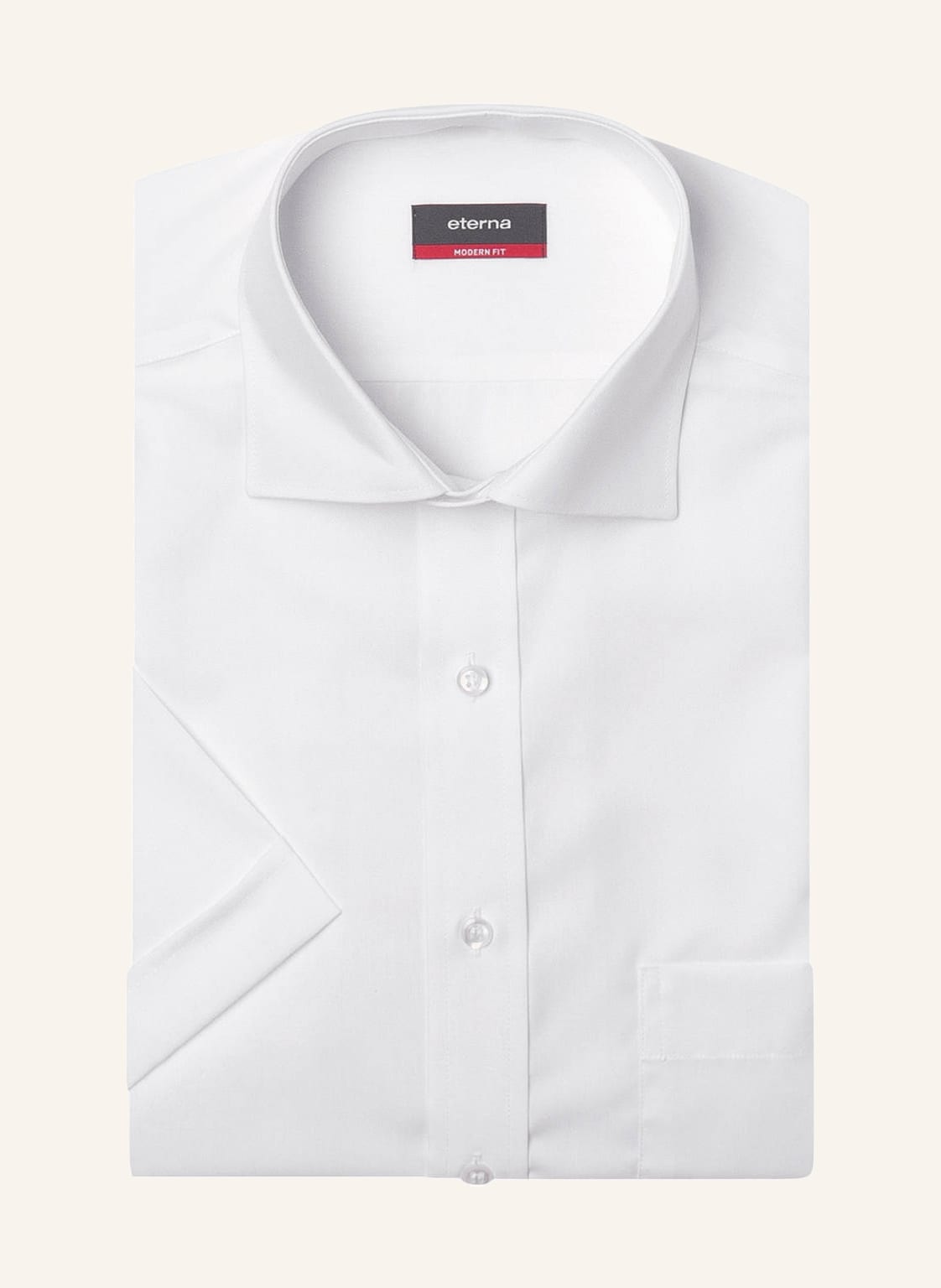 Image of Eterna Kurzarm-Hemd Modern Fit weiss